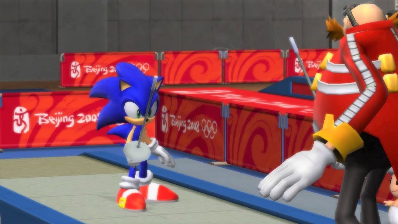 Mario & Sonic at the Olympic Games - Fencing - Individual Epee - Wii Gameplay (720p60fps)
