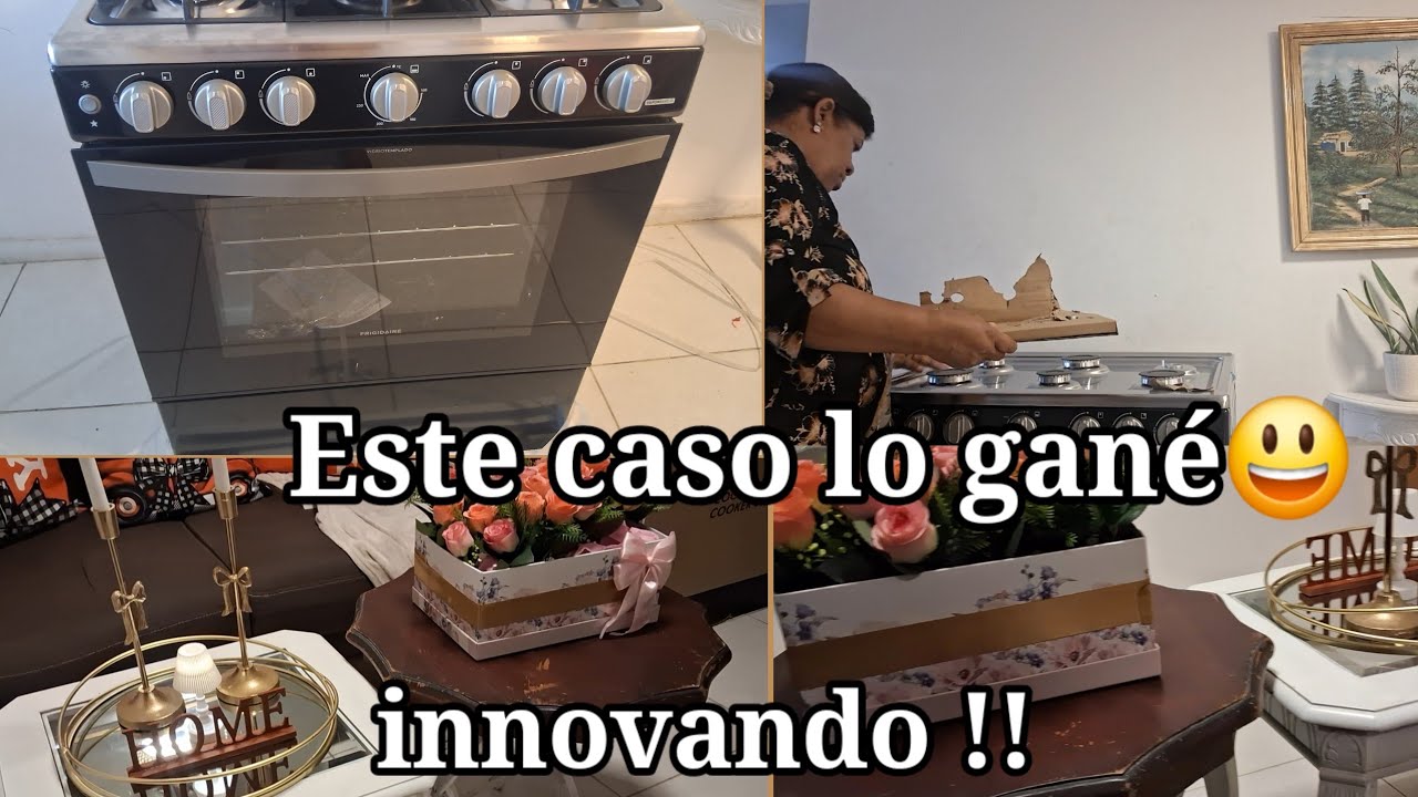 Me la ingenie para tener dos mesas en la sala 😀😀 // El caso de la estufa ya resuelto.