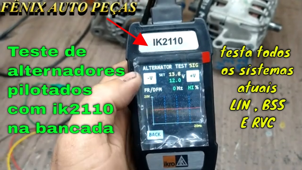TESTE DOS ALTERANDORES PILOTADOS COM O IK2110 NA BANCADA