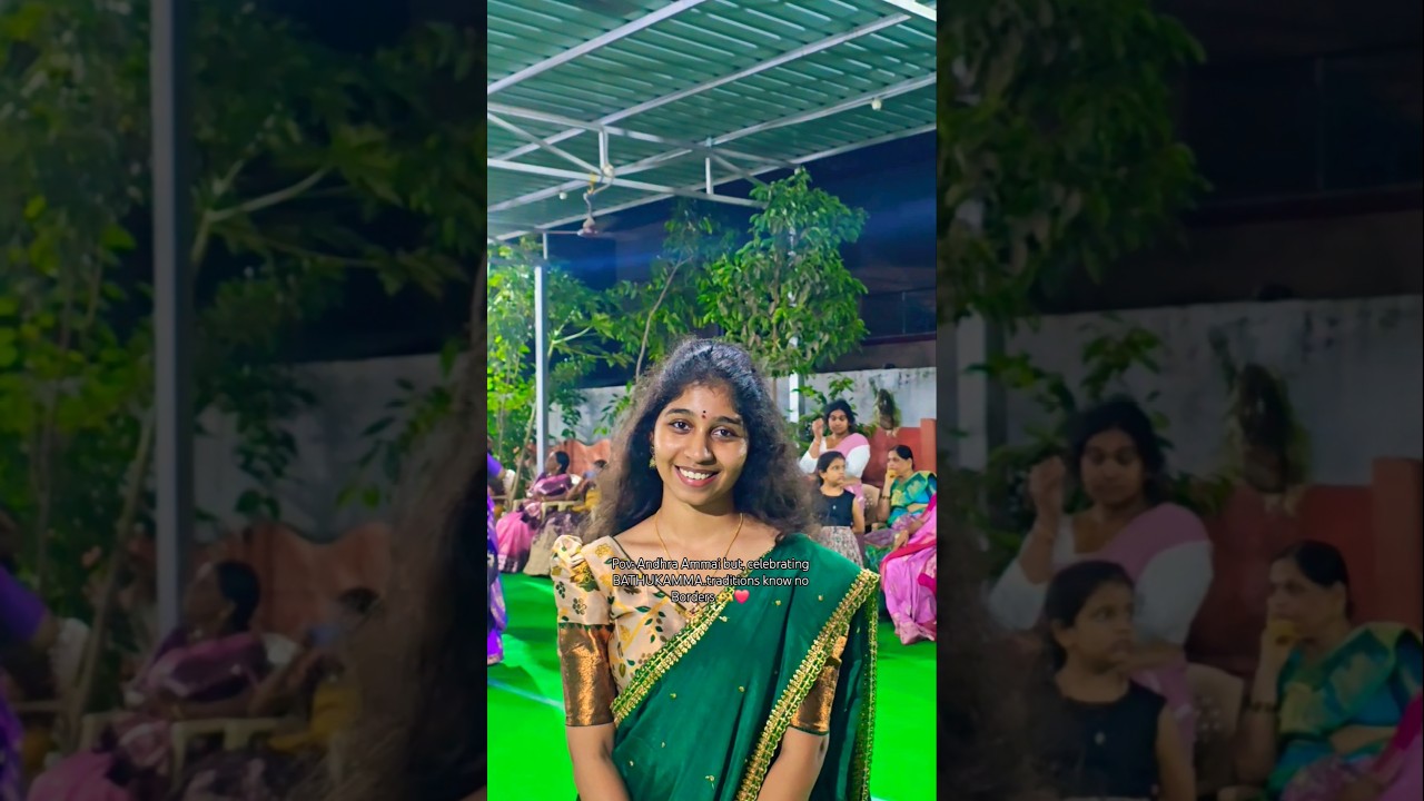 Andhra ammai + Bathukamma 🫶❤️ #bathukamma #bathukamma2025 #trending #tradition #telanganafestival