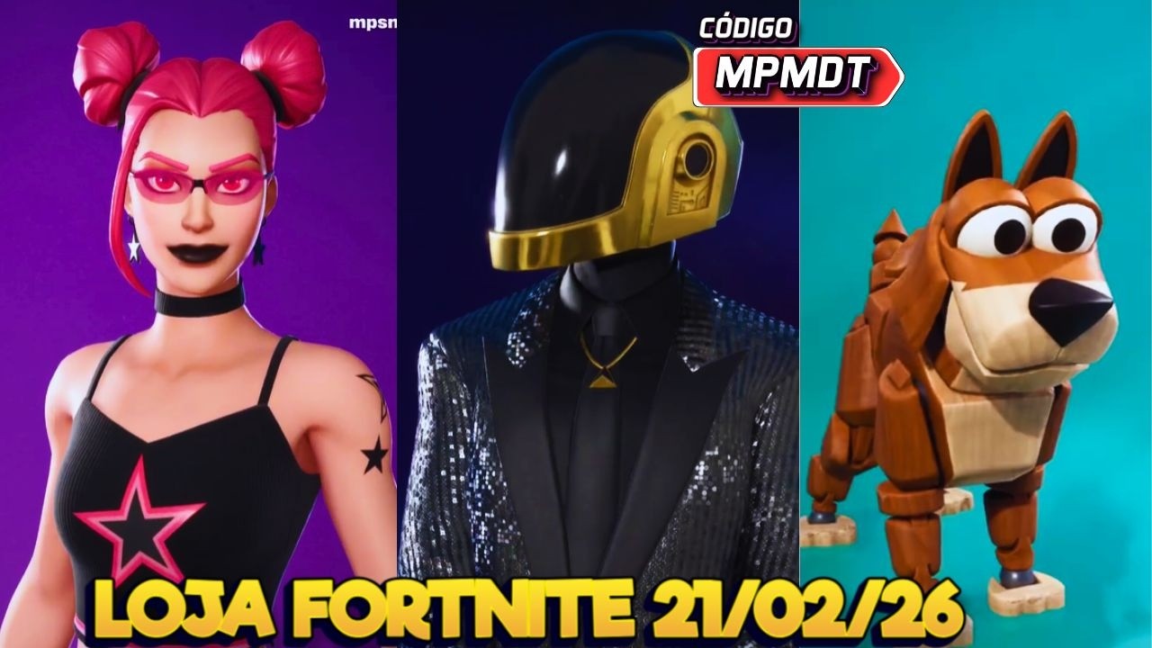 DAFT PUNK - LOJA FORTNITE 21/02/26 - LOJA FORTNITE DE HOJE- LOJA FORTNITE AO VIVO