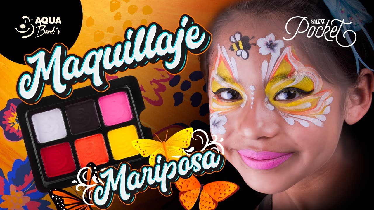 Pintacaritas Mariposa 🦋⎪Pocket Colores Primavera 🌸⎪Maquillaje de agua 🖌
