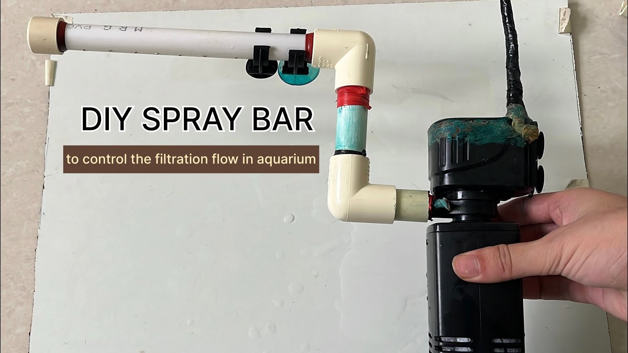 DIY Spray Bar in aquarium using power head filter 