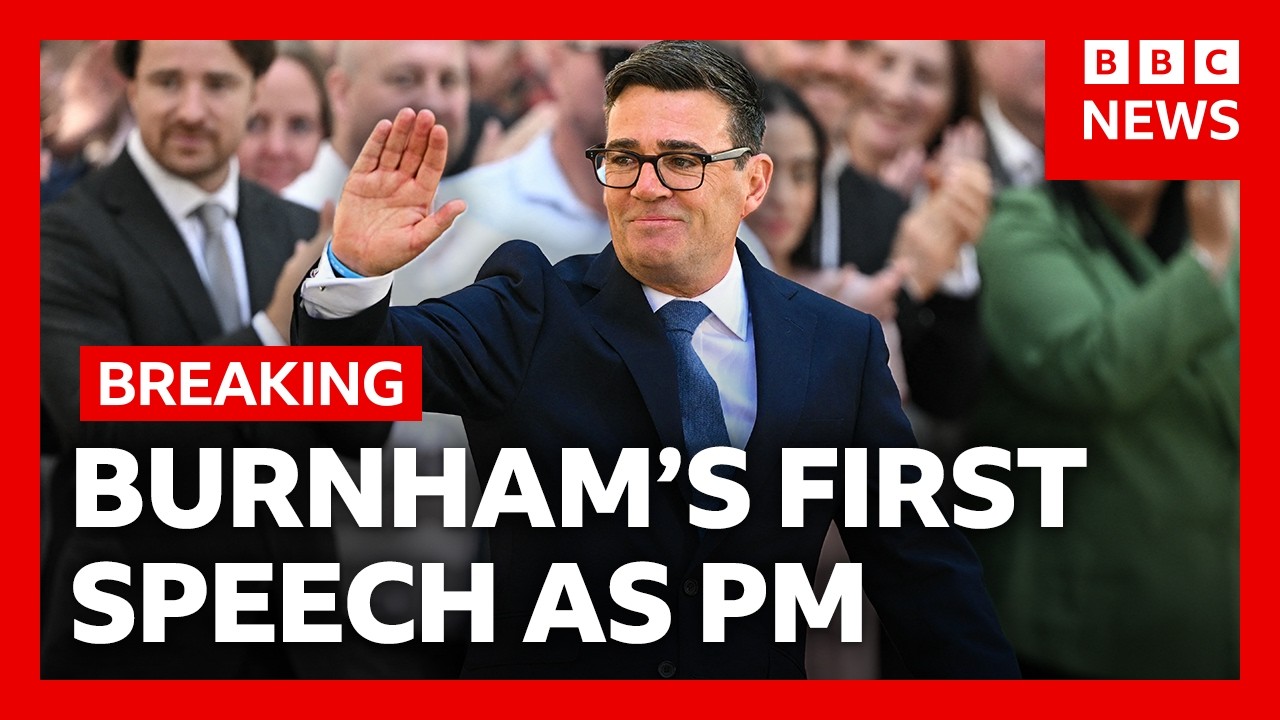 Andy Burnham&rsquo;s first speech as UK PM after Keir Starmer resigns | BBC News