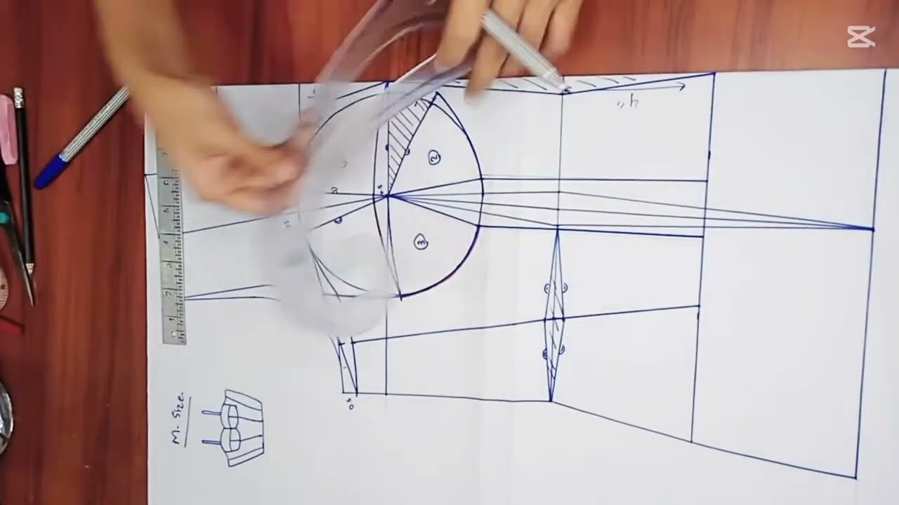 #ရိုးရှင်းလွယ်ကူ​သောရင်ခံpatternဆွဲနည်း #tsa #fashion #sewing