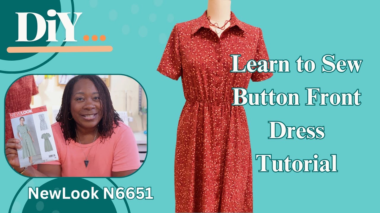 Learn How to Sew a Button-Front Dress with NewLook N6651