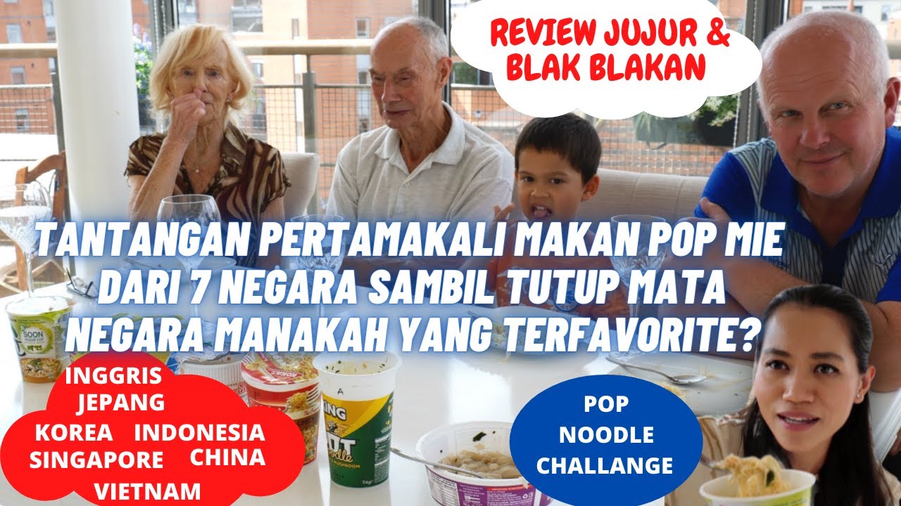 TANTANGAN PERTAMA KALI MAKAN POP MIE DARI 7 NEGARA SAMBIL TUTUP MATA