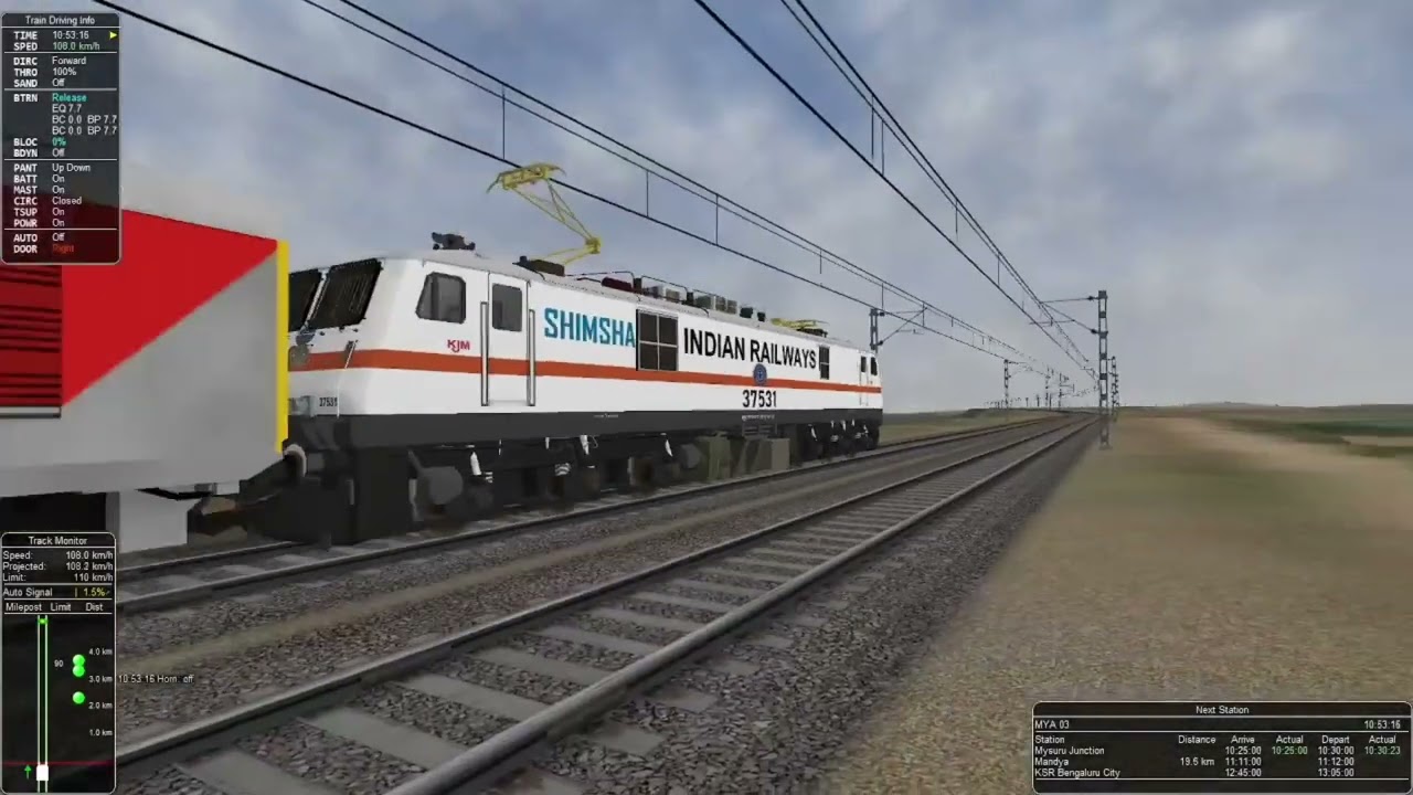 MSTS | 12975 Mysore–Jaipur Superfast Express 🚆 | Mysore to Bengaluru-- Part 02#msts #indianrailways