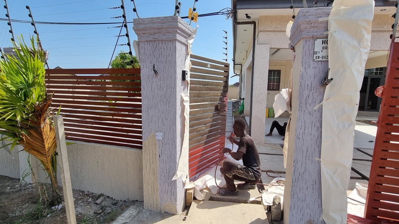 CHECK OUT THIS UPDATE ON THE FENCE TREATMENT || BUILDING IN GHANA