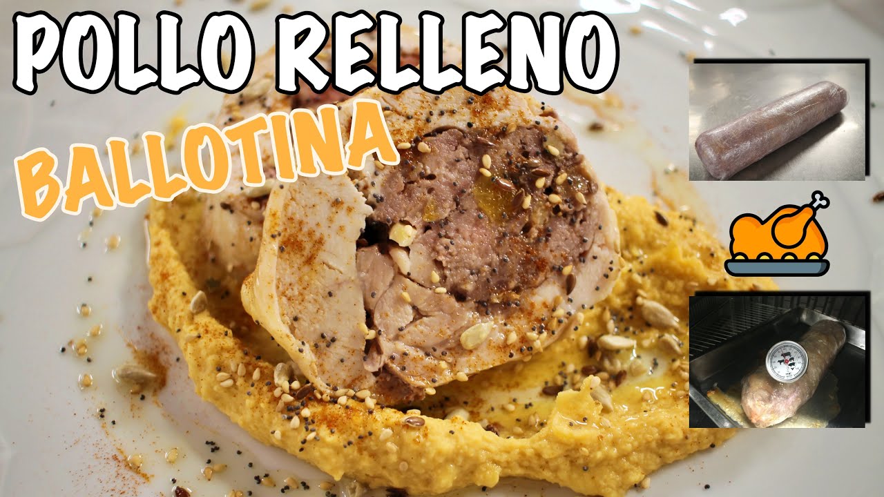 🐔 POLLO al horno RELLENO, BALLOTINA DE AVE, comidas familiares o 🎅🏻 NAVIDAD, receta de pollo fácil