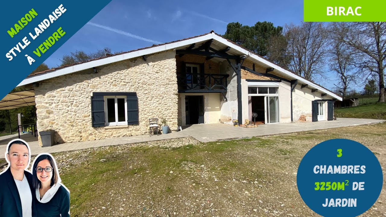 Maison a vendre en pierre style landaise &agrave; vendre - Birac 33430