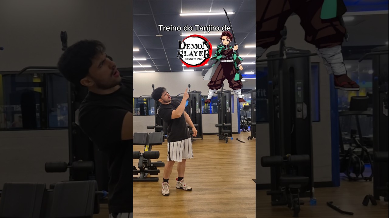 Treino do Tanjiro Kamado de Demon Slayer #anime #academia #kimetsunoyaiba #manga #treino #dieta