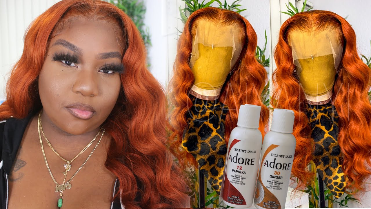 HOW TO BLEACH AND WATERCOLOR YOUR WIG || ADORE CINNAMON & GINGER || MEGALOOK HAIR