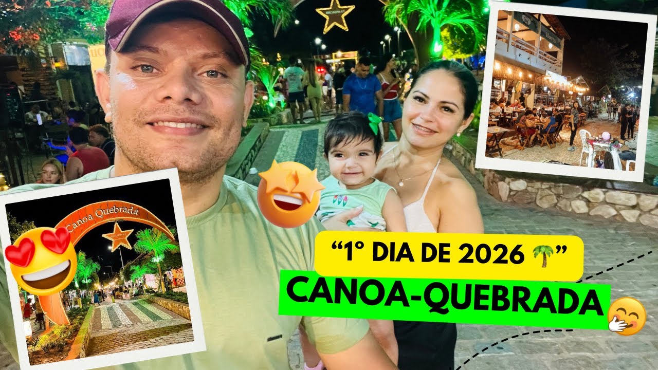 Primeiro Dia de 2026 em Canoa Quebrada 🌅 Passeando Pela Broadway | Vlog de Viagem