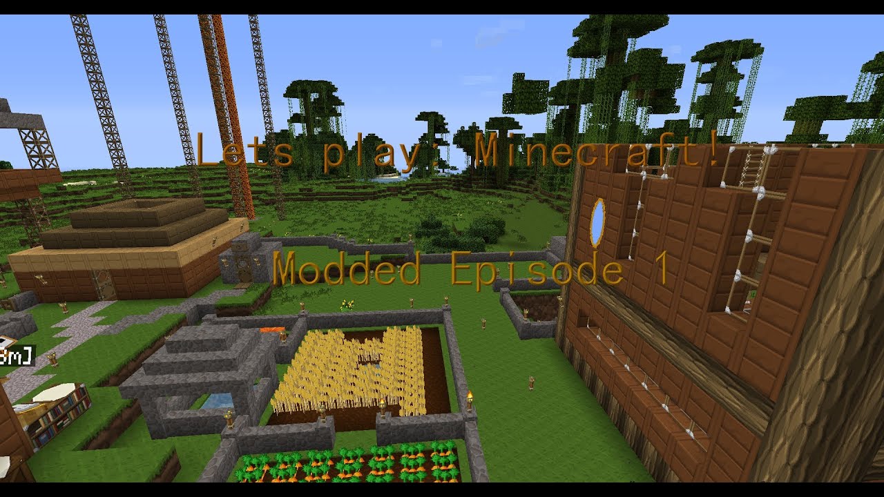 Let's play Minecraft overmodded ep1 NEED REDSTONE w/ gtav6000