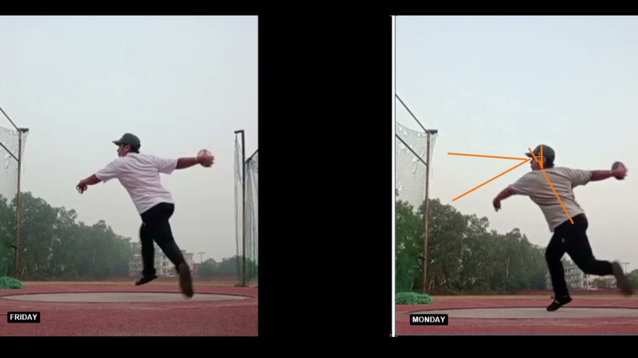 JASMEET DISCUS THROW FRIDAY TO MONDAY DIFFERENCES