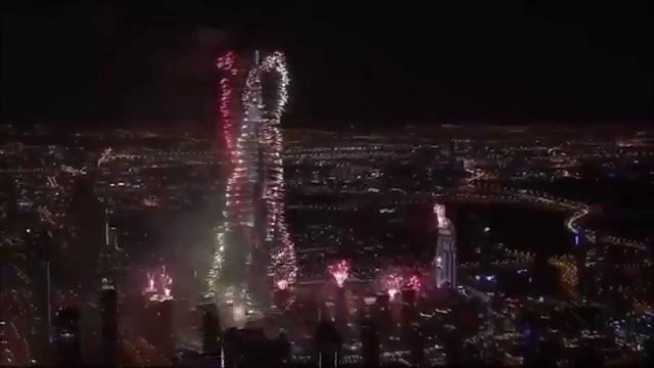 2014 Dubai World Record  New Year Fireworks Show
