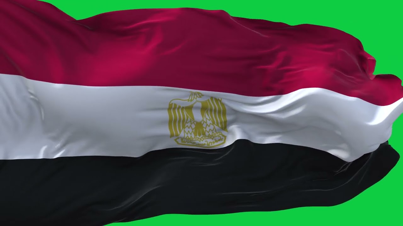 🚩Egypt Flag Waving  | GREEN SCREEN & CHROMA MATTE🚩