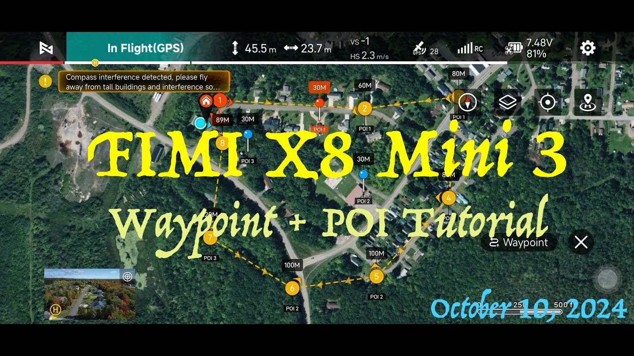 FIMI X8 Mini 3 Waypoint + POI Flight: A Step-by-Step Tutorial