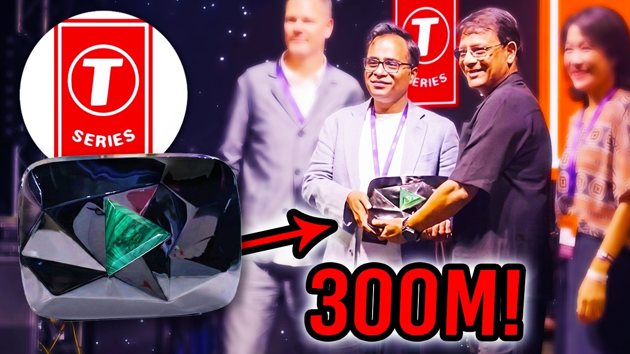 T-Series получили кнопку за 300 МИЛЛИОНОВ подписчиков!