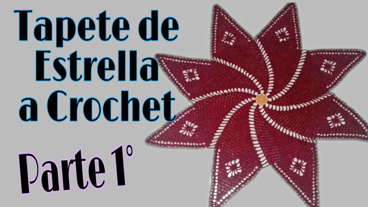 Tapete Estrella 70 cm a Crochet. Parte 1/2