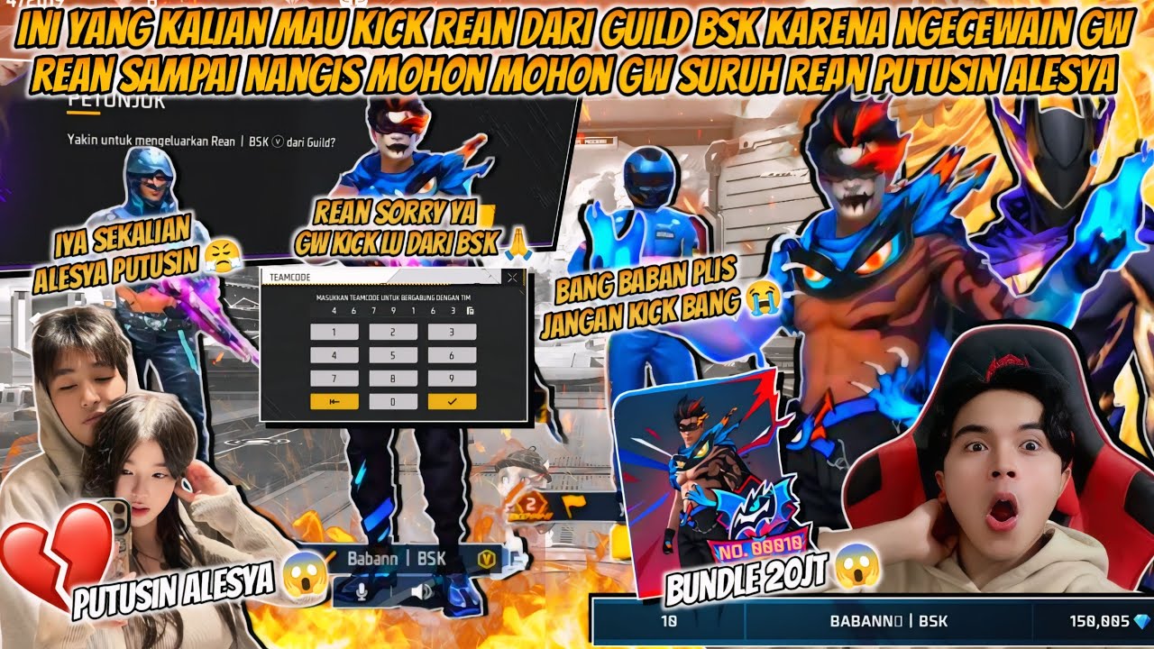 INI YANG KALIAN MAU KICK REAN DARI GUILD BSK KARENA UDAH NGECEWAIN GW SAMA BOY REAN SAMPAI NANGIS !!