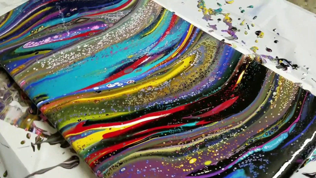 Acrylic Pouring - 4-cup Dirty Pour with Bright Colors!