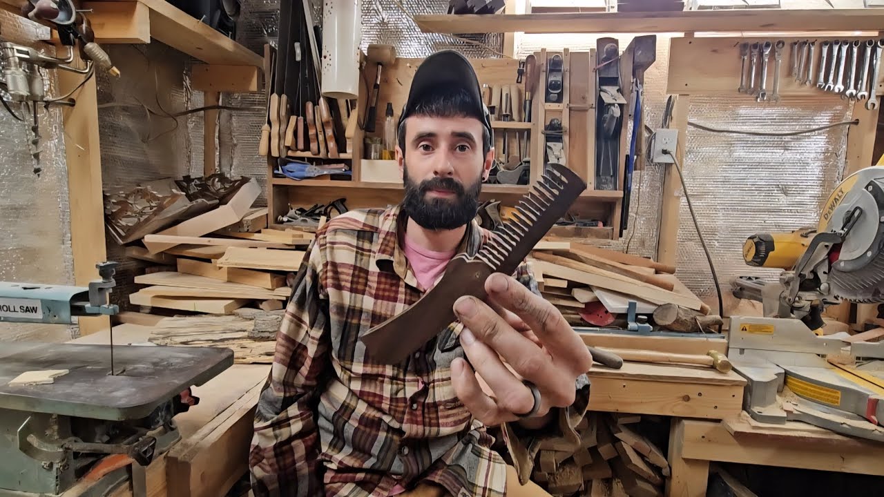 How to make the best wooden beard comb ever | #woodworking #woodwork #wood 