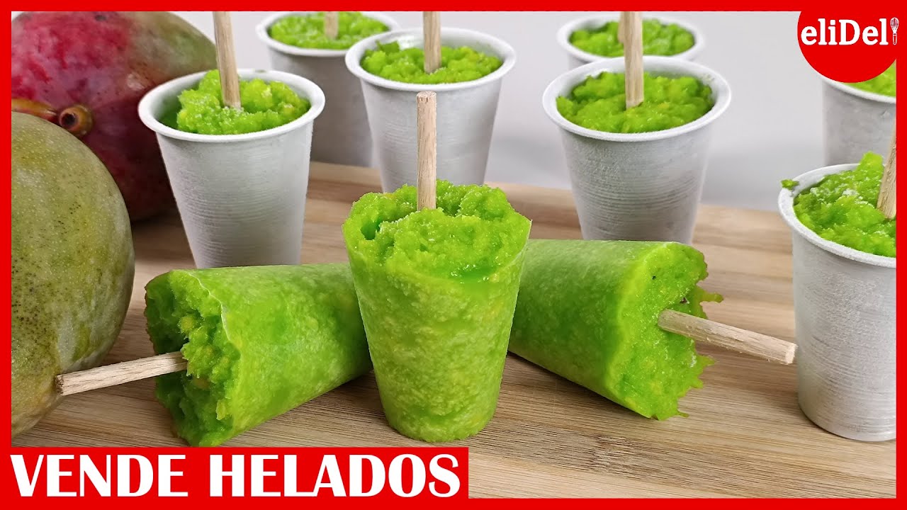 Cómo Hacer Helados de MANGO BICHE🤑 Fácil y Rápido para VENDER🥭 | eliDeli
