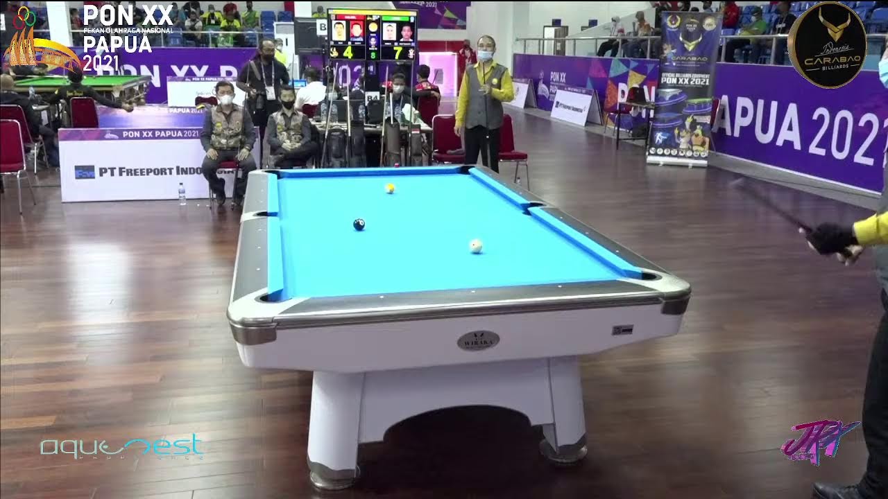 Final 9 Ball Double Putra PON XX Papua 2021 Arun & Nur H ( KALSEL) VS Erwin K & Rudi S ( JATIM )