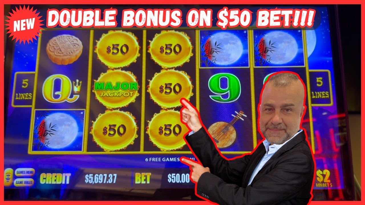 💥Double Bonus On A $50 BET! #hugejackpot #jackpot #bigwin