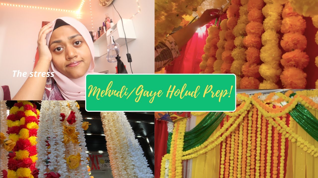 BACKYARD Mehndi/Gaye Holud Prep Vlog | Decorating | Shopping PART 1