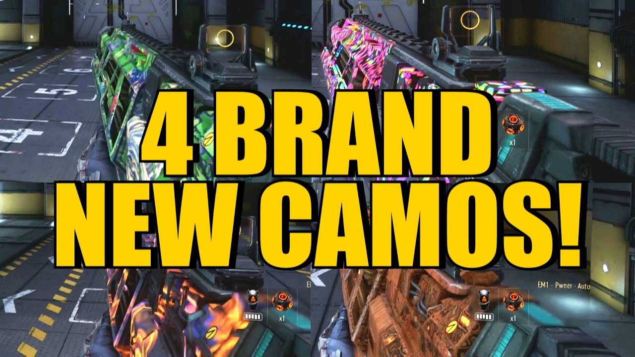 Advanced Warfare: 4 NEW CAMOS! Tiki, Psychedelic, Lagoon, and Backdraft! (AW Personalization DLC)