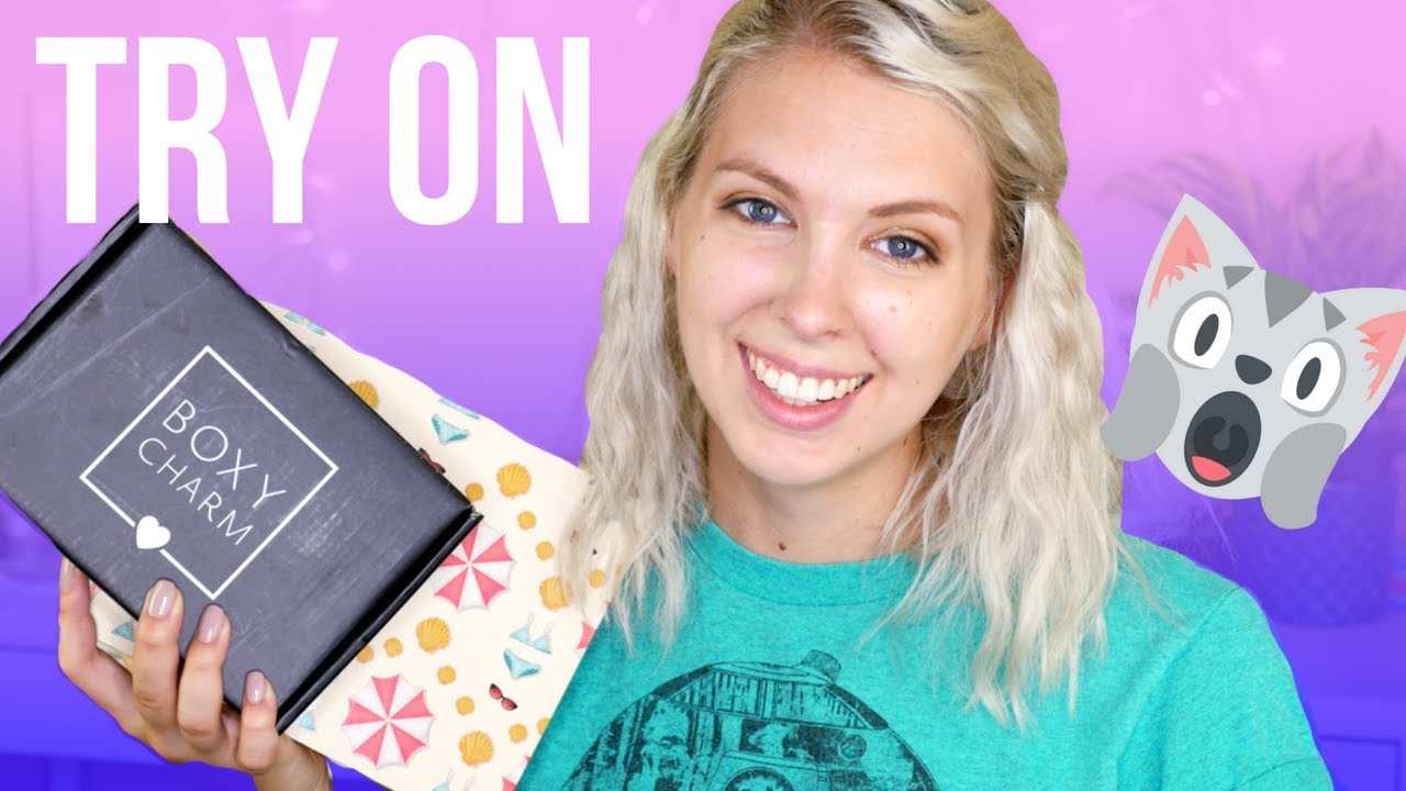 BOXYCHARM VS GLOSSYBOX TRY ON UNBOXING 👊 Battle Of The Subscription Boxes August 2018