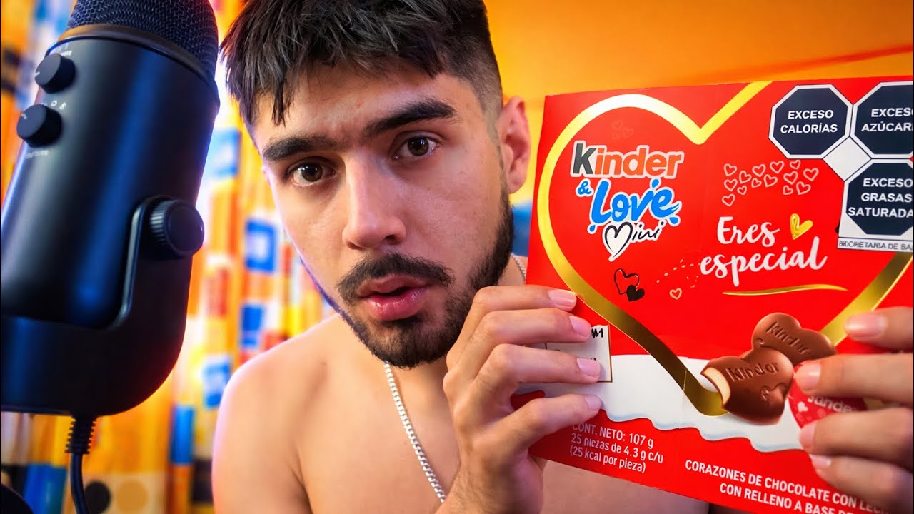 ASMR SORPRESA! 🎁😱 FELIZ SAN VALENTÍN.. CHOCOLATE KINDER 🍫