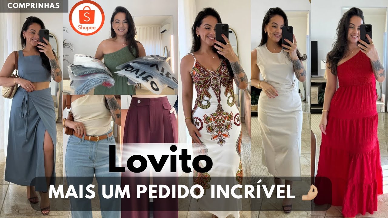 COMPRINHAS SHOPEE | MELHORES ACHADOS LOVITO PREMIUM | TECIDOS NATURAIS | SHOPEE ROUPAS | VESTIDOS…