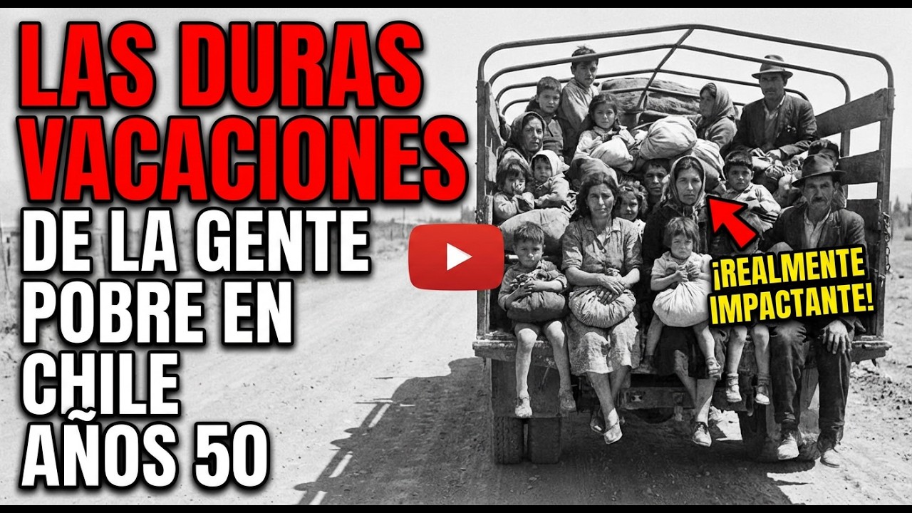 NI PLAYA ni HOTELES : LAS DURAS VACACIONES de la  GENTE POBRE en CHILE AÑOS 50