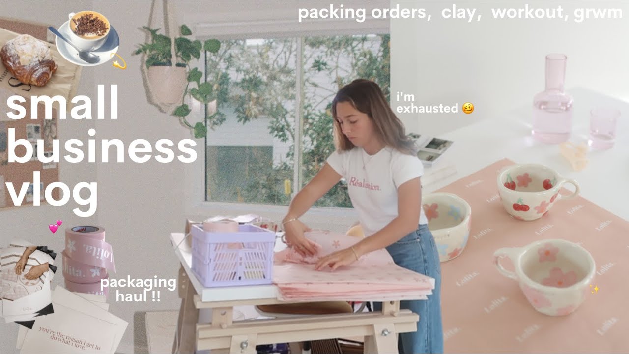 small business vlog | packaging haul, glazing, kiln visit & studio updates