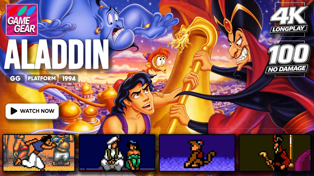 [100% & NO DAMAGE] Aladdin | GAME GEAR LONGPLAY | FULL GAME | 4K