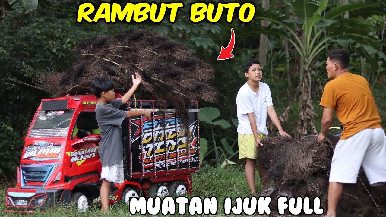 MUATAN IJUK!! TRUK DIMAS MUATAN RAMBUT FULL GAYOR, DITDIM SEMANGAT KERJA TEAM