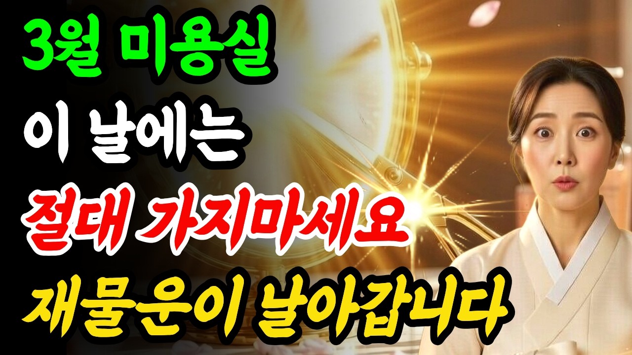 2026년 3월 미용실 가기 좋은 날, '이 날' 은 반드시 피해야 합니다!ㅣ풍수지리 생활풍수 풍수ㅣ
