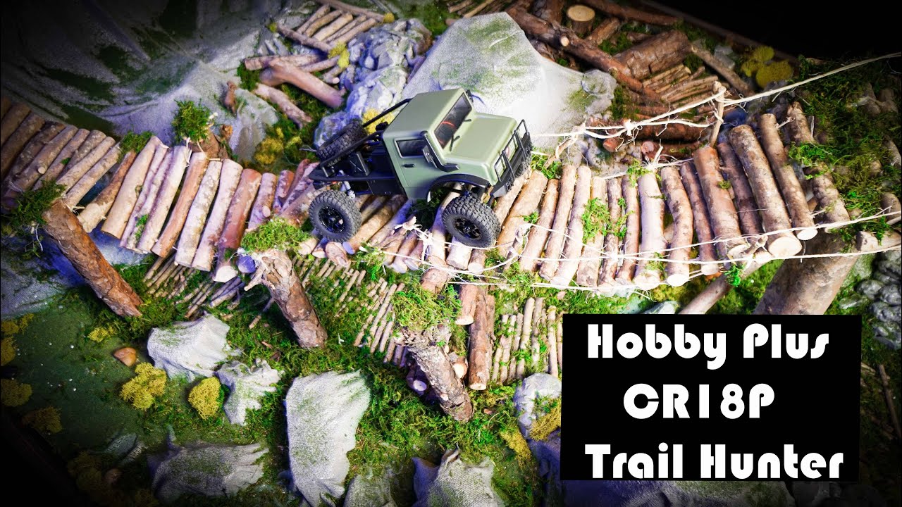 New Hobby Plus CR18P Trail Hunter 1/18 Scale Crawler Unboxing, Indoor Course Run, Incline Tests