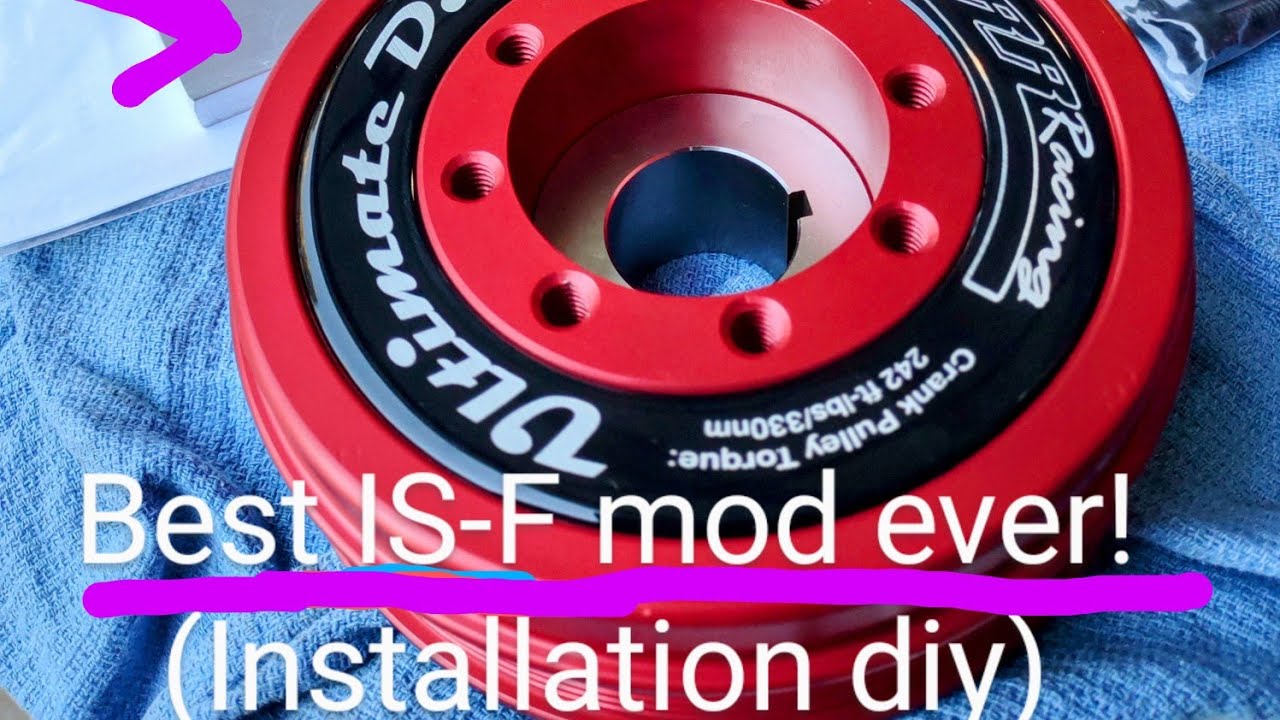 Lexus isf rr racing ultimate damper + alloy pulley's. Removal and installation step by step