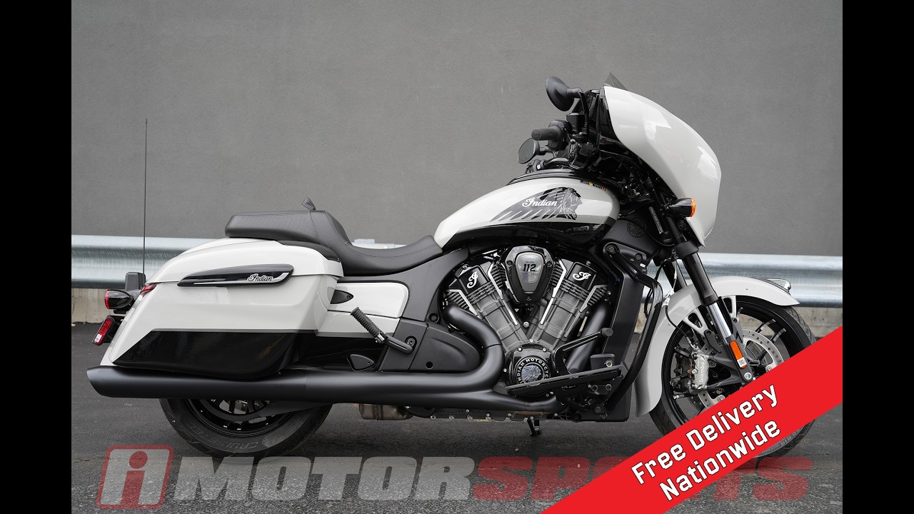 2026 Indian Chieftain PowerPlus Dark Horse 112 w/PowerBand Chalk with Black Metallic Stock# PI26109