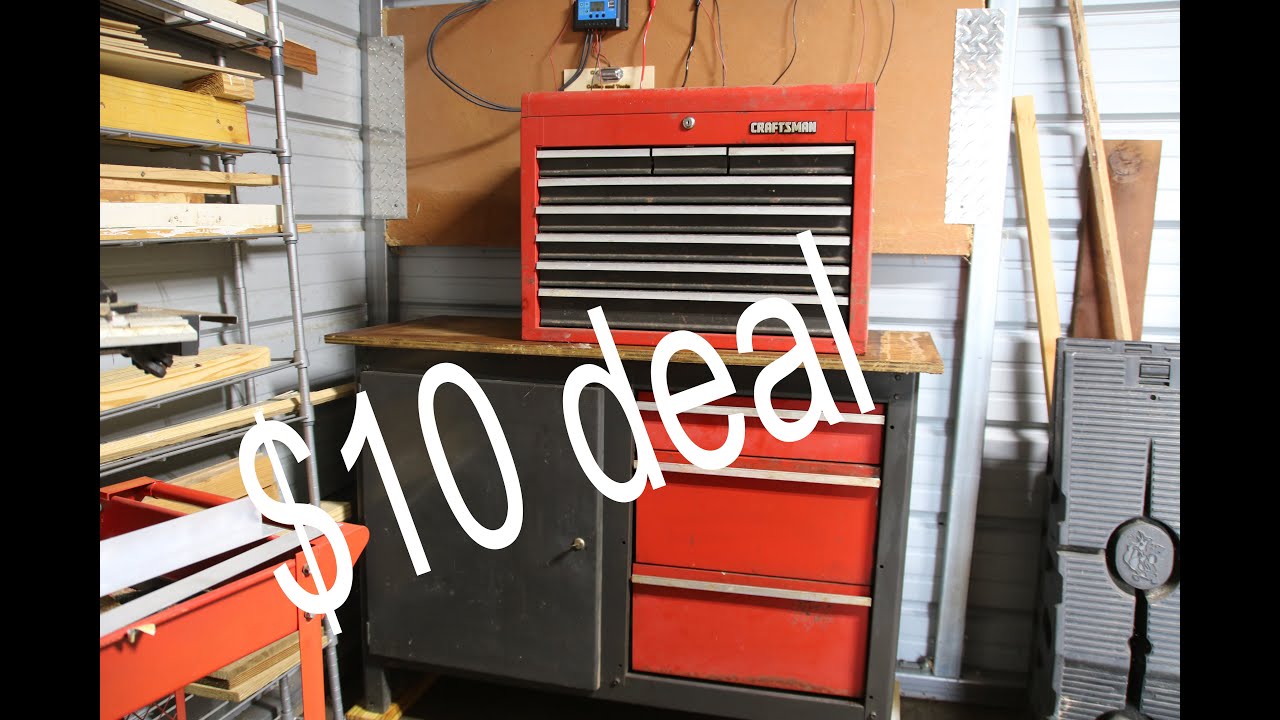 Craftsman work bench clean up Yard Sale & Contest ! Coffee and tools ep 339