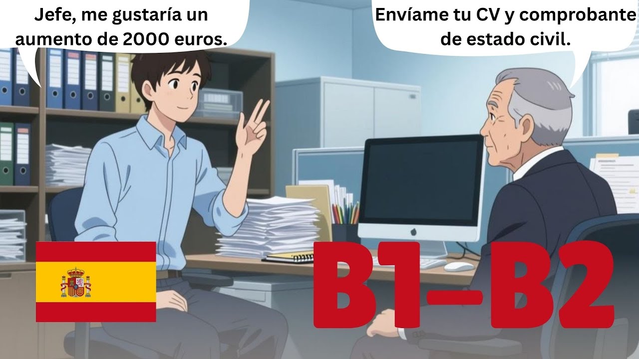 20 Beginner Spanish Conversation | Asking the Boss for a Raise | Daily Conversation
