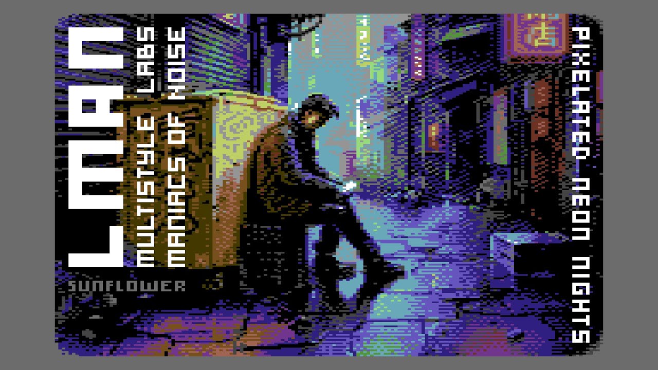 LMan - Pixelated Neon Nights (c64 real SID recording)