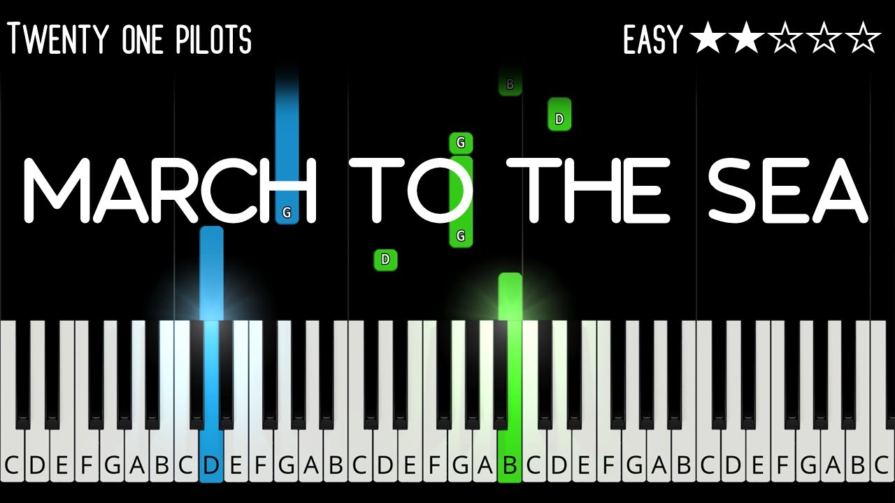 Twenty One Pilots - March To The Sea - EASY Piano Tutorial