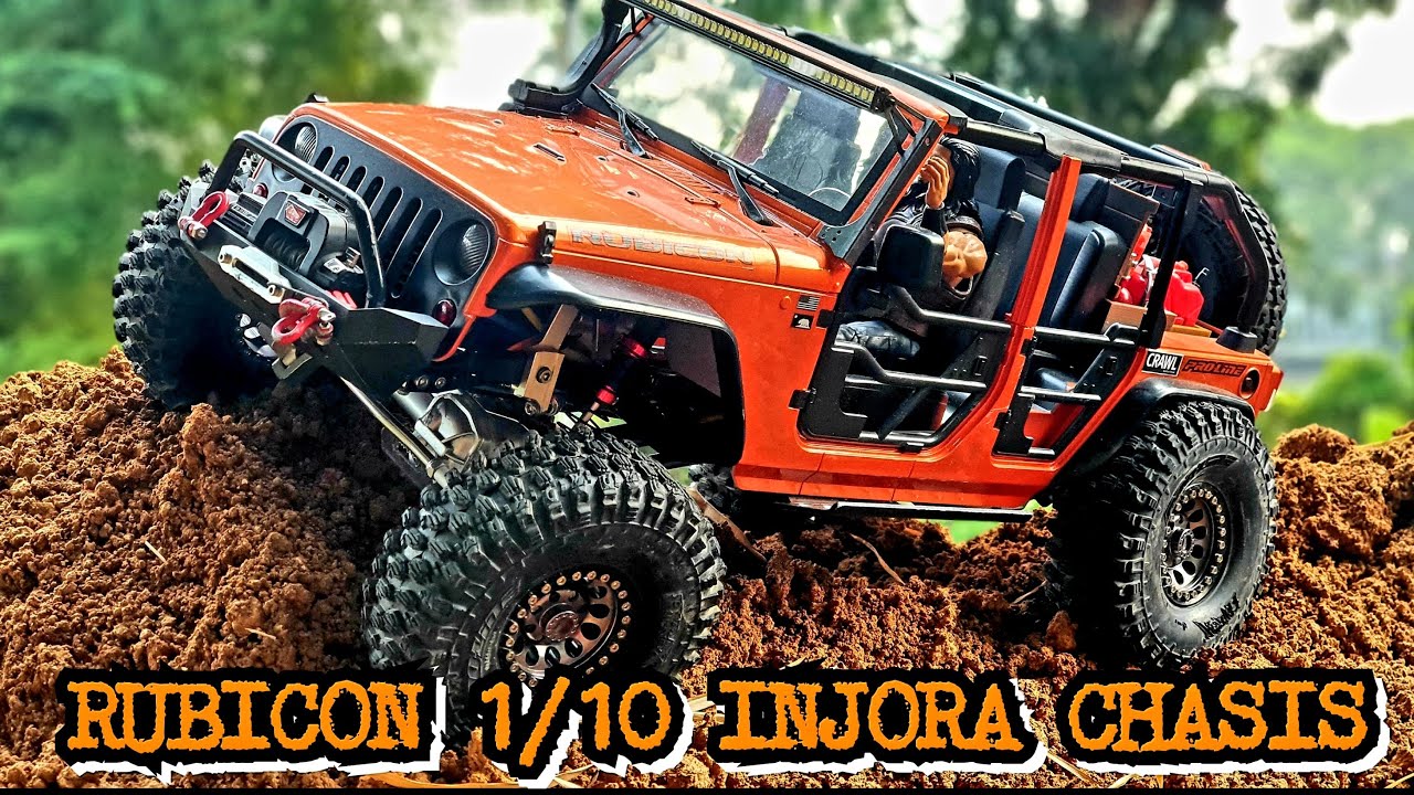 INJORA CHASIS ON 1/10 JEEP RUBICON (PROJECT CRAWL-01) TUTORIAL & TRAIL
