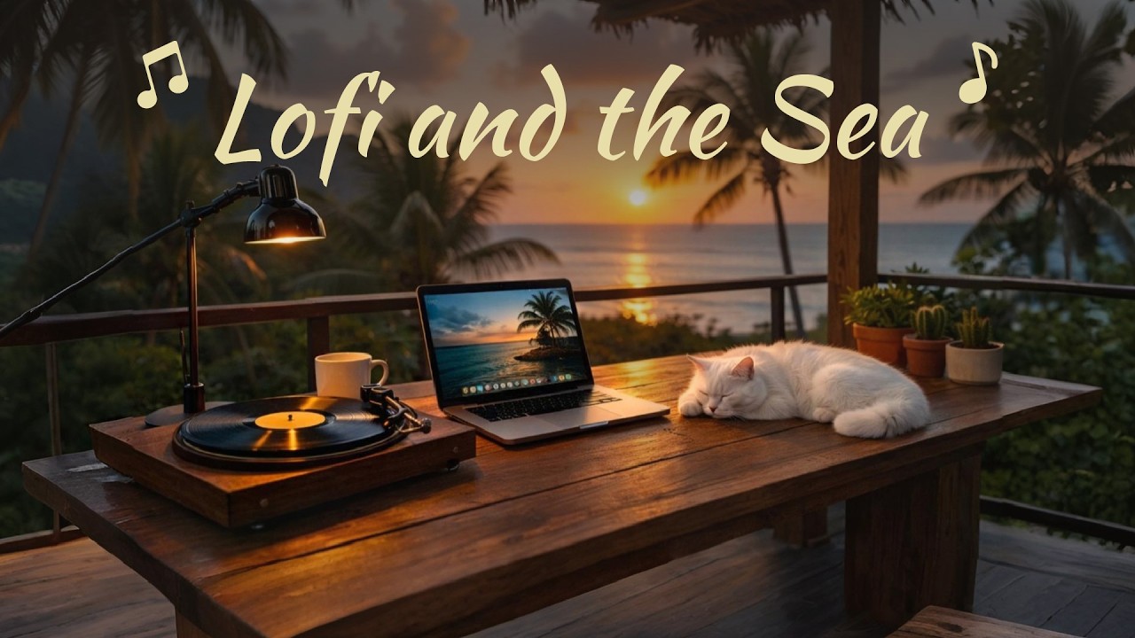 Sunset by the Sea 🌴 Lo Fi Jazz for Work, Study & Calm Vibes